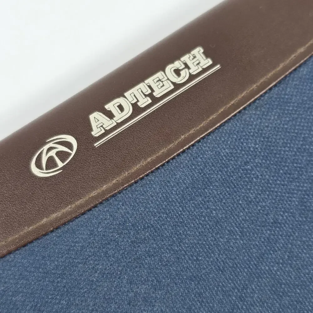 Vintage Business Card Holder Adtech Denim/faux leather Organizer multipage